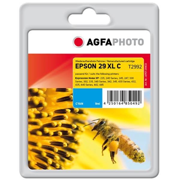 AGFAPHOTO Tintenpatrone kompatibel zu Epson 29XL / T2992 / C13T29924012 Cyan