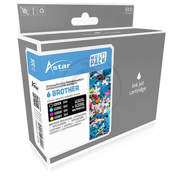 Sparpack! ASTAR Tintenpatronen kompatibel zu Brother LC227XLVALBPDR (4)