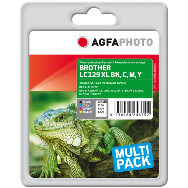 Multipack! AGFAPHOTO Tintenpatronen kompatibel zu Brother LC129XL LC125XL (4)