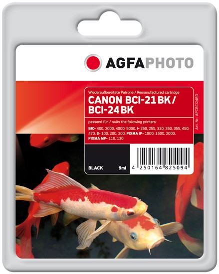 AGFAPHOTO Tintenpatrone kompatibel zu Canon BCI-21/24 Black