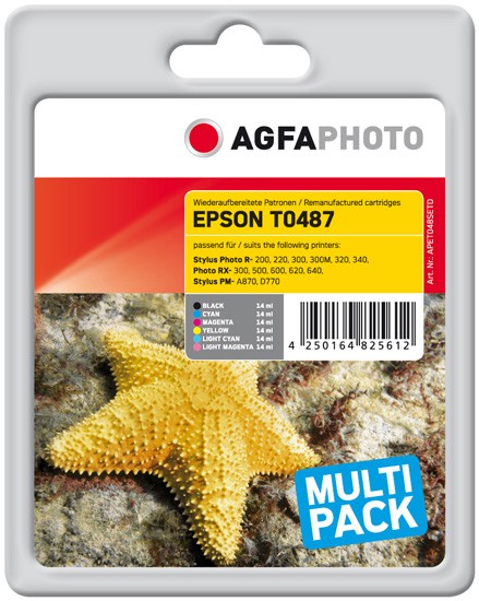Sparpack! AGFAPHOTO Tintenpatronen kompatibel zu Epson T0487-C13T04874010 (6)