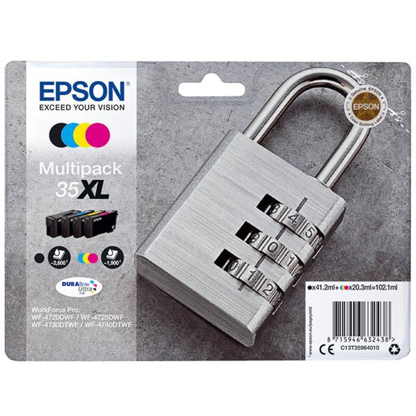 Multipack! Epson C13T35964010 T3596 35XL Tintenpatronen (4)