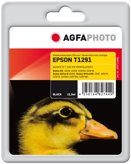 AGFAPHOTO Tintenpatrone kompatibel zu Epson T1291-C13T12914011 Black