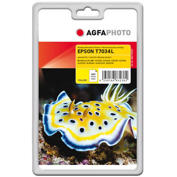 AGFAPHOTO Tintenpatrone kompatibel zu Epson T7034 L - C13T70344010 Yellow