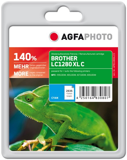 AGFAPHOTO Tintenpatrone kompatibel zu Brother LC1280 XL Cyan