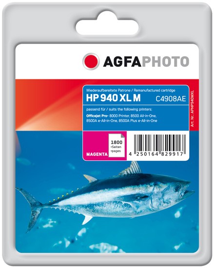 AGFAPHOTO Tintenpatrone kompatibel zu HP 940XL / C4908AE Magenta