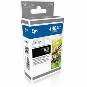 ASTAR Tintenpatrone kompatibel zu Epson 26XL-T2621-C13T26214010 Black