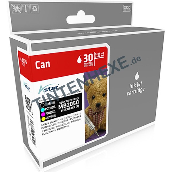 Sparpack! ASTAR Tintenpatronen kompatibel zu Canon PGI-1500XL 9182B004 (4)