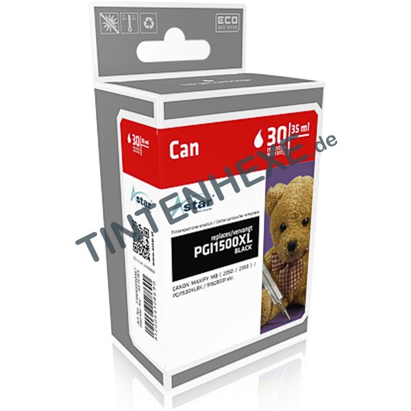 ASTAR Tintenpatrone kompatibel zu Canon PGI-1500XL 9182B001 Black
