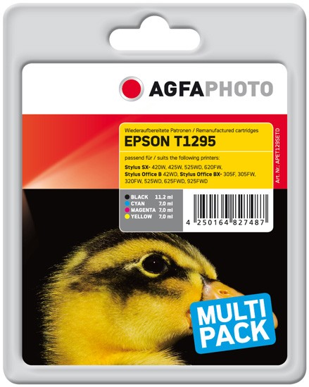 Multipack! AGFAPHOTO Tintenpatronen kompatibel zu Epson T1295-C13T12954012 (4)