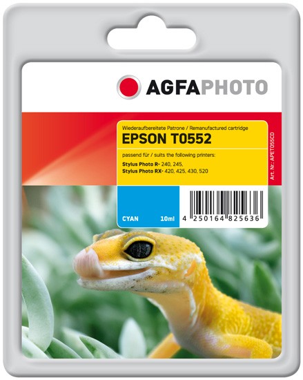 AGFAPHOTO Tintenpatrone kompatibel zu Epson T0552-C13T05524010 Cyan