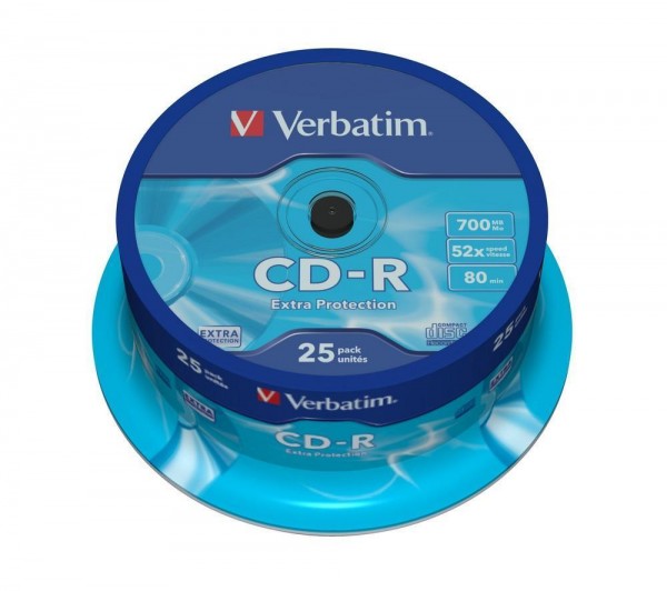 CD-R Verbatim 700MB 80Min.52x Spindel Extra Protection (25 Stck)