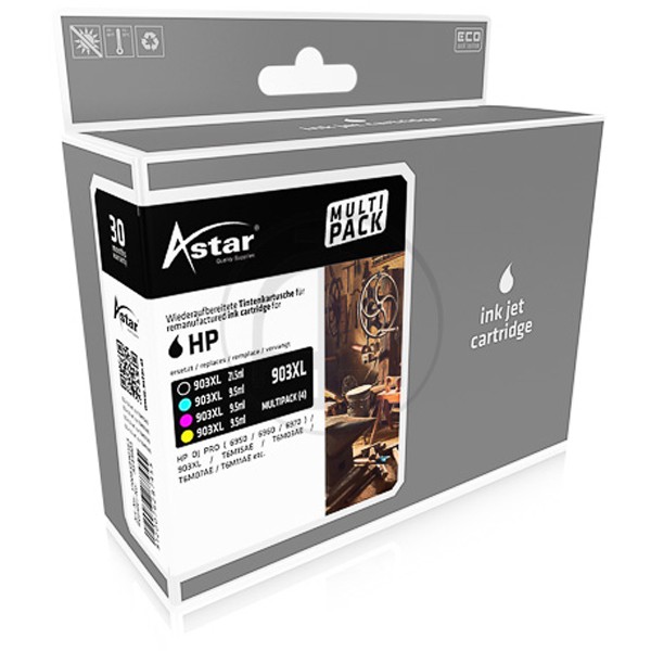 Sparpack! ASTAR Tintenpatronen kompatibel zu HP 903XL 3HZ51AE (4)