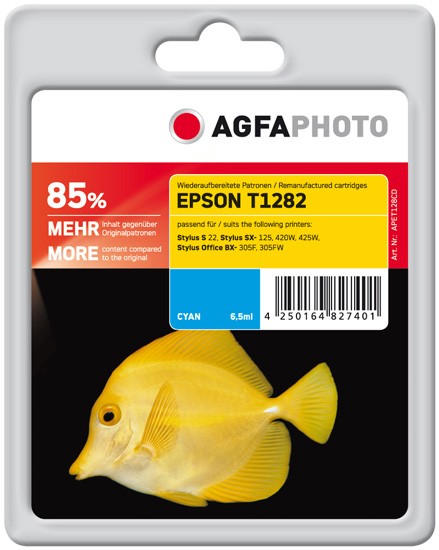 AGFAPHOTO Tintenpatrone kompatibel zu Epson T1282-C13T12824011 Cyan